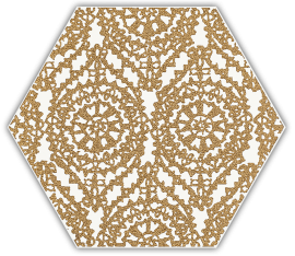 Shiny lines gold heksagon inserto A 19,8x17,1